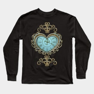 Wonderful steampunk heart with clocks and gears Long Sleeve T-Shirt